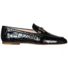 TOD'S TOD'S DOUBLE T CROCODILE EFFECT EMBOSSED LOAFERS