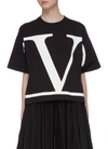 VALENTINO V logo图案纯棉T恤