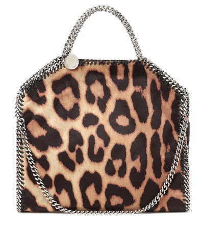 Stella Mccartney Falabella Mini Leopard-print Tote In Beige