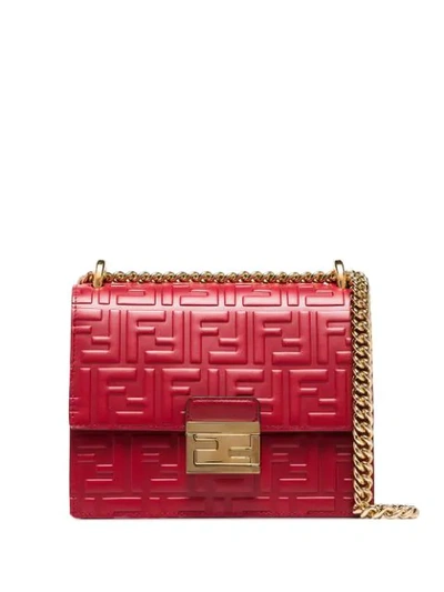 Fendi Small Kan U Shoulder Bag In Red