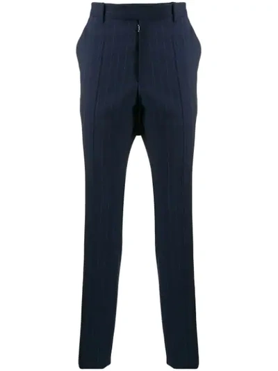 Maison Margiela Striped Tailored Trousers - 蓝色 In 470f Blue Navy White Stripes