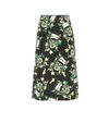 PRADA PRINTED COTTON-POPLIN SKIRT,P00405626