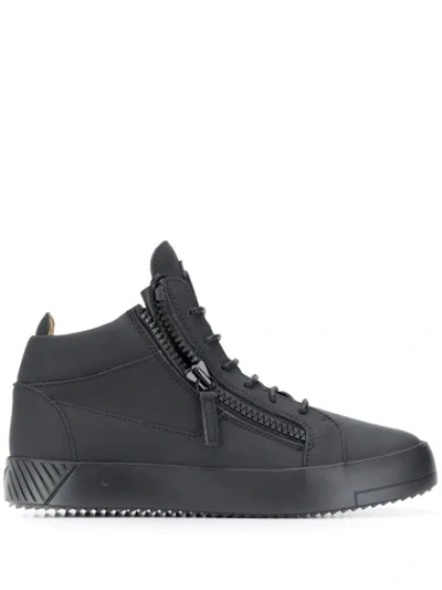 Giuseppe Zanotti Hi-top Zipper Sneakers - 黑色 In Black