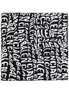 BALENCIAGA LOGO WAVE SCARF