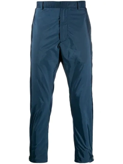 Prada Zipped Details Slim Trousers - 蓝色 In F0004 Danubio