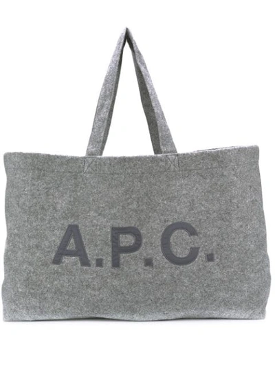 Apc Suzanna Oversized Felt Tote Bag In Grey