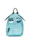 CHIARA FERRAGNI CHIARA FERRAGNI GLITTER BACKPACK - BLUE