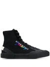 GIVENCHY BRANDED DETAIL HI-TOP SNEAKERS