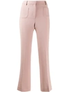 L'AUTRE CHOSE CREASED FLARED TROUSERS