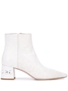 MIU MIU cracked-effect ankle boots