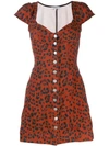 Miaou Leopard Print Gigi Dress In Red