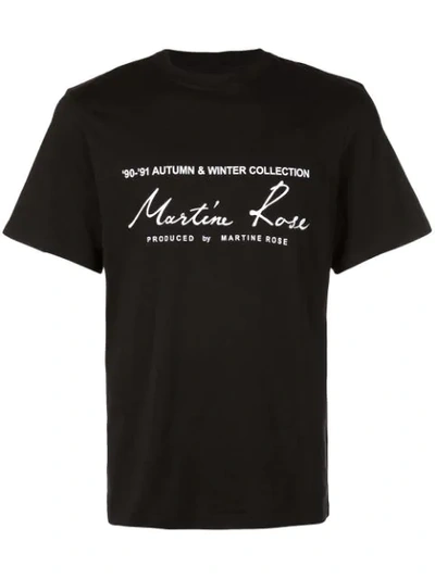 Martine Rose Logo Printed Short-sleeved T-shirt In Black