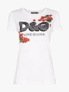Dolce & Gabbana Dolce And Gabbana White Geranium T-shirt In White