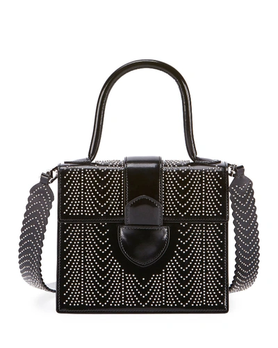 Alaïa Leonie Studded Small Top Handle Bag In Noir