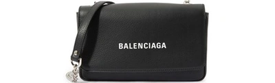 Balenciaga Everyday Wallet With Chain In 1000
