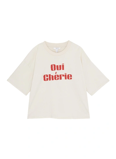 Topshop Petite 'oui Chérie' Slogan Print T-shirt