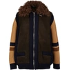 MIU MIU WOOL AND SHEARLING JACKET,MPV685 2BN9 F0AT3