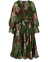 DOLCE & GABBANA FLORAL BAROQUE SILK DRESS,F6E3LT/HS16K/HV82A