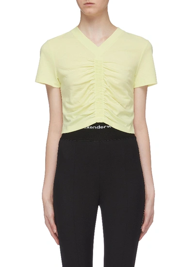 Alexander Wang T 'wash + Go' Ruched Cropped Top