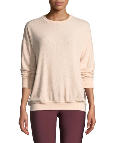 Alo Yoga Soho Crewneck Pullover Sweatshirt In Nectar Heather