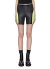 ALEXANDER WANG T 'WASH + GO' LOGO BAND COLOURBLOCK BIKER SHORTS