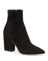 Loeffler Randall Isla Suede Chunky-heel Boots In Black