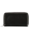 Stella Mccartney Falabella Continental Wallet In Black