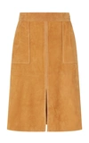 FRAME TRAPUNTO-STITCHED SUEDE SKIRT,737532