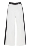 FRAME CROPPED TWO-TONE WIDE-LEG JEANS,737533