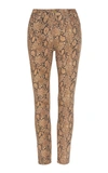 FRAME LE HIGH HIGH-RISE PRINTED CROPPED SKINNY JEANS,737534