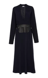 LANVIN BELT BAG-DETAILED WOOL-JERSEY MIDI DRESS,745707