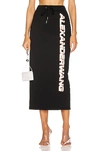 ALEXANDER WANG T T BY ALEXANDER WANG DRY FRENCH TERRY SKIRT IN BLACK,TBBY-WQ33