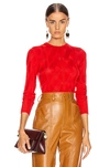 CHLOÉ CHLOE CABLE KNIT SWEATER IN RED,CLOE-WK70