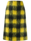 MAISON MARGIELA CHECK PRINT PENCIL SKIRT