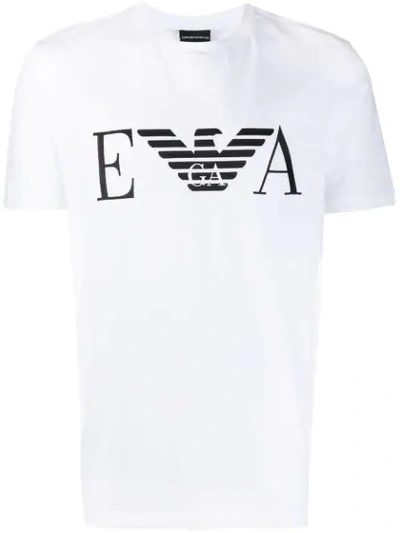 Emporio Armani Logo Print T-shirt - 白色 In White