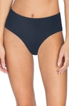 Robin Piccone Ava High Waist Bikini Bottoms In Navy