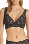 Hanro Moments Stretch-lace Soft-cup Bra In Midnight 1630