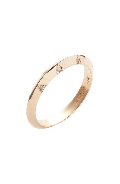 Anzie Cleo Diamond Stacking Ring In Gold/ Diamond