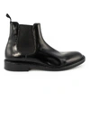 Green George Black Leather Ankle Boots