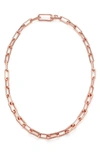 Monica Vinader Alta Capture Charm 18ct Rose Gold-vermeil Link Necklace