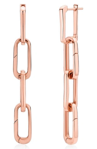 Monica Vinader 18k Rose Gold Alta Capture Charm Cocktail Drop Earrings In Rose Gold