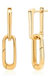 Monica Vinader 18kt Gold Vermeil Alta Capture Charm Drop Earrings In Yellow Gold