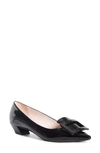 Roger Vivier Gommetine Leather Ballet Flats In Black