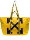 OFF-WHITE OFF-WHITE DIAGONAL ARROWS LOGO PRINT TOTE - 黄色