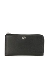 GUCCI GUCCI GG LOGO WALLET - 黑色