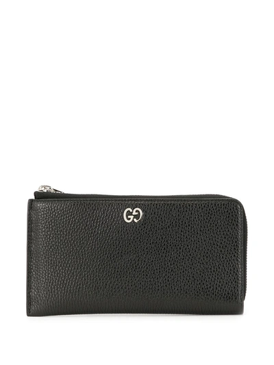Gucci Gg Logo Wallet In 1000 Black