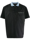 PRADA PRADA ZIPPED POCKET POLO SHIRT - 黑色