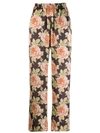 PACO RABANNE FLORAL PRINT PLISSÉ TROUSERS