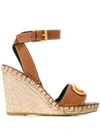 VALENTINO GARAVANI VLOGO WEDGE SANDALS