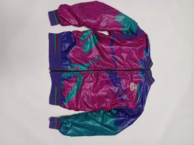 Pre-owned 1990x Clothing X Bicycle Ultima Vintage Italian Bicycle Bomber Jacket 80's Or 90's Y2k (size Medium) In Multicolor